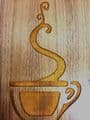 Morning Coffee - Engraved Wooden Walnut Wall Plaque